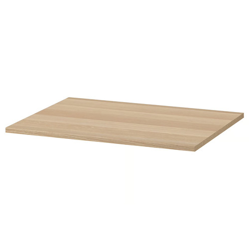KOMPLEMENT Shelf, white stained oak effect, 75x58 cm