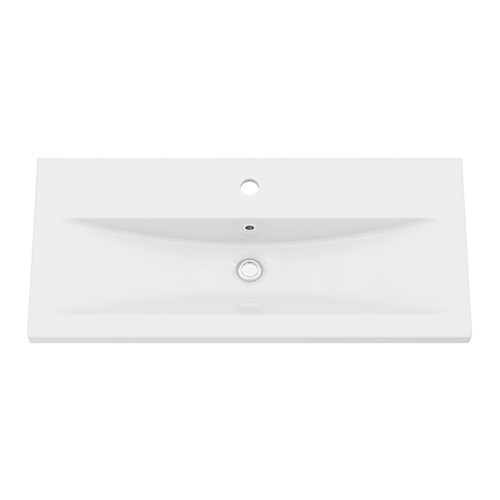 GoodHome Wash-basin Nira slim 16 x 38 x 82.8 cm, white