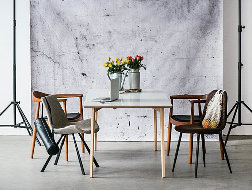 Chair President, wooden, dark brown