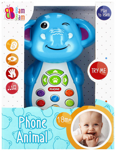Bam Bam Musical Toy Phone Animal Elephant 18m+