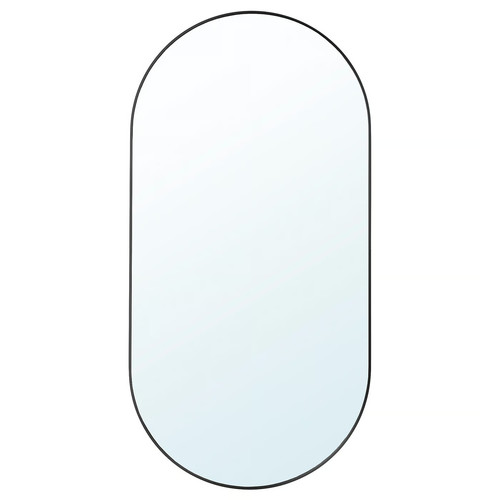 LINDBYN Mirror, black, 60x120 cm