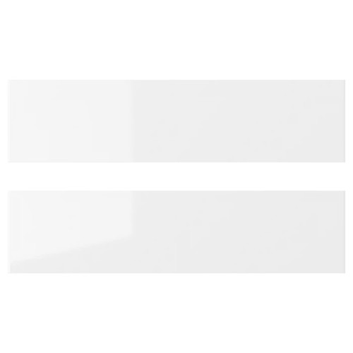 RINGHULT Drawer front, high-gloss white, 40x10 cm, 2 pack