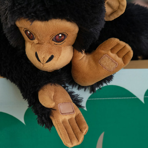 SANDLÖPARE Soft toy, chimpanzee/black, 32 cm