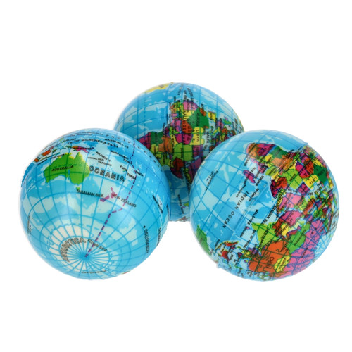 Stress Ball Globe 7cm, 1pc, 3+