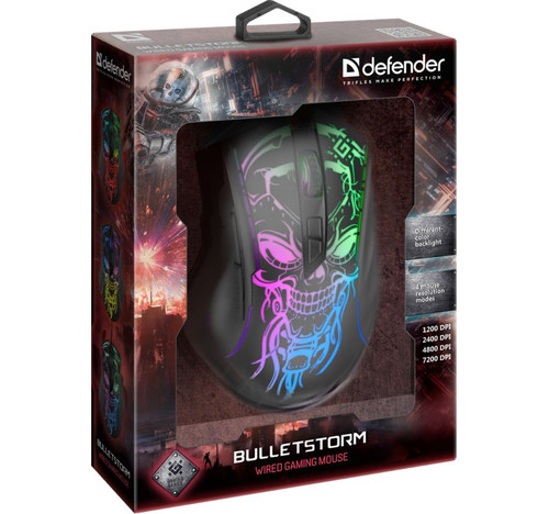 Defender Wired Optical Gaming Mouse BulletStorm GM-928