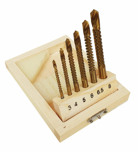 Silver Wood Drill Set, 3-8mm, 6pcs