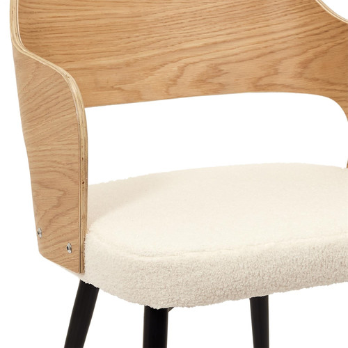 Dining Chair Roki, beige boucle