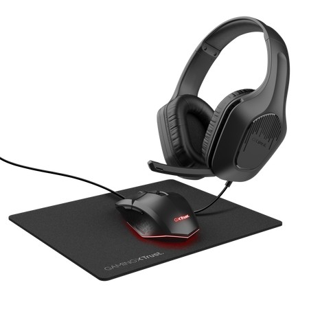 Trust Set GXT 790 3-in-1 Gaming - headphones, mouse, mousepad