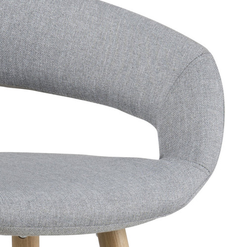 Bar Stool Grace, low, light grey