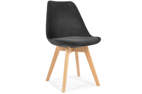 Upholstered Dining Chair Bolonia Lux, black