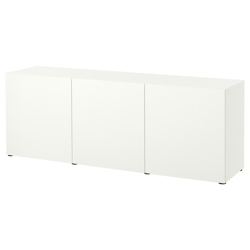 BESTÅ Storage combination with doors, white, Lappviken white, 180x42x65 cm