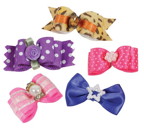 Zolux Dog Elastic Hair Bows 1pair, assorted designs