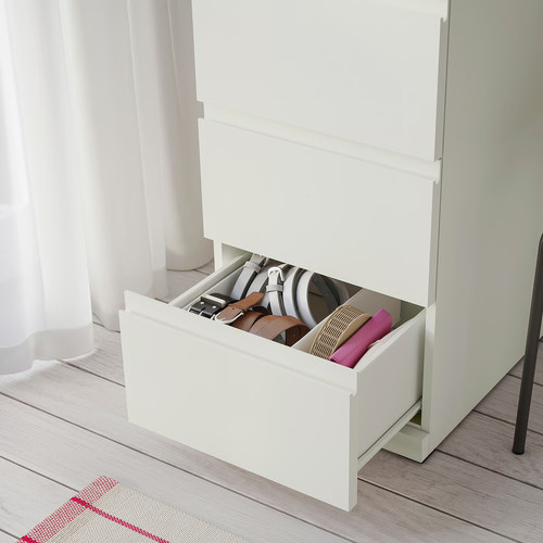 STORKLINTA Chest of 5 drawers, white, 40x50x120 cm