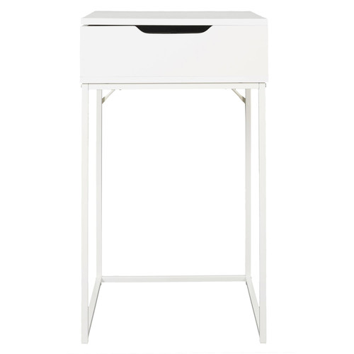 Nightstand Bedside Table Dressing Table with Mirror Leyla, white