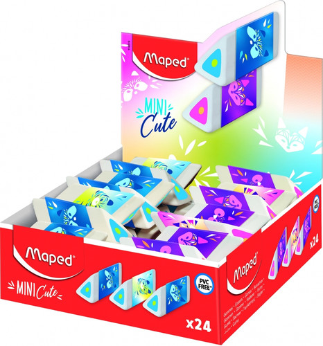 Maped Eraser Pyramid Mini Cute 24pcs