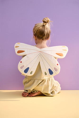 Kid's Concept Costume Wings Butterfly, white, 3+
