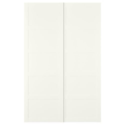 BERGSBO Pair of sliding doors, white, 150x236 cm