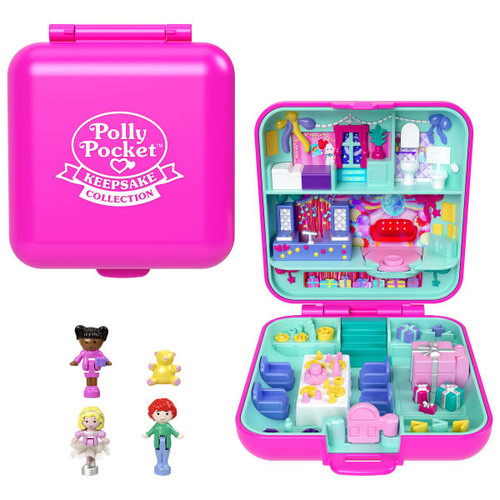 Polly Pocket 80th Anniversary Teddy Bear Party Compact 3+
