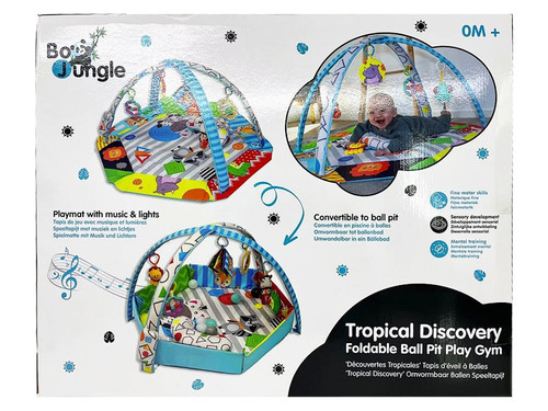 Bo Jungle Playmat Educational Mat Tropical Discovery with 20 Balls & Music