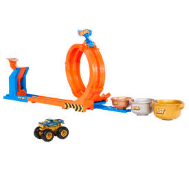 Hot Wheels Monster Trucks LOOP-AND-FLIP TROPHY CHALLENGE™ Playset JBX64 4+