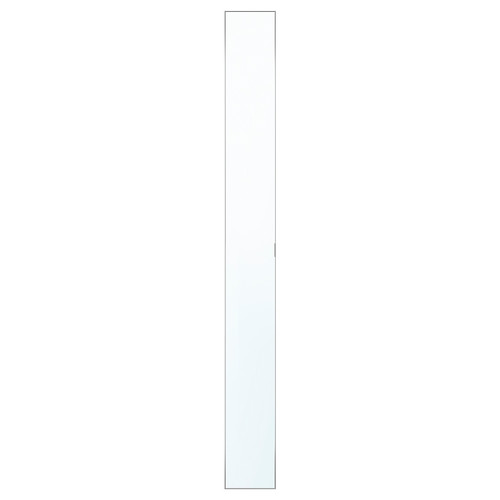 ÅHEIM Door with hinges, mirror glass, 25x229 cm