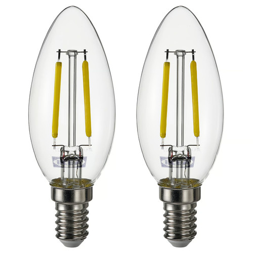 SOLHETTA LED bulb E14 250 lumen, chandelier/clear