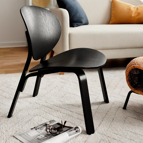 FRÖSET Easy chair, black stained oak veneer