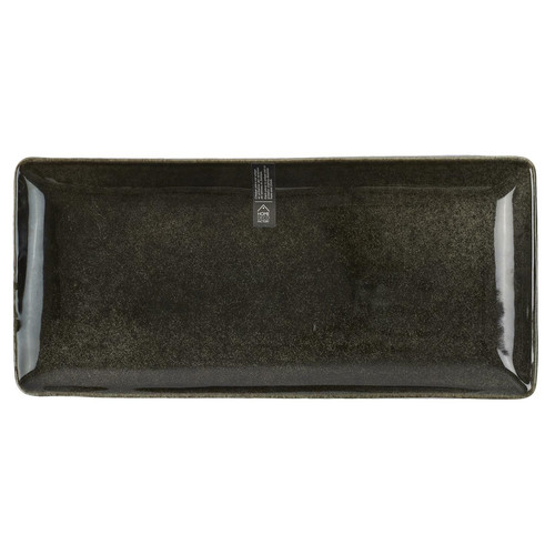 Ceramic Tray Negro 33x15, black