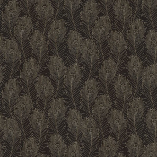 GoodHome Vinyl Wallpaper on Fleece Sedef, black