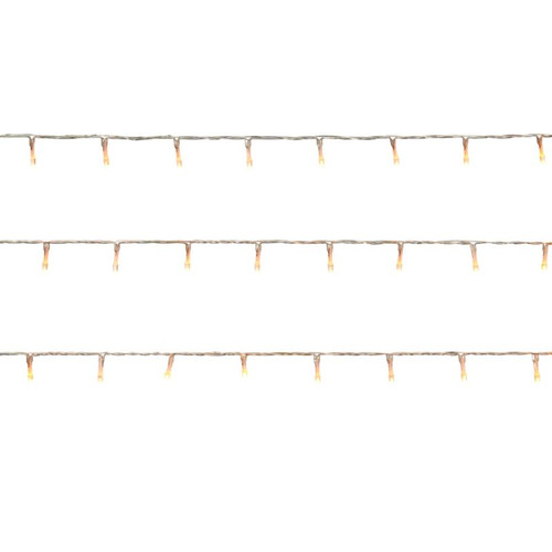 LED Lighting Chain 120 LED 7.1 m, outdoor, transparent, warm white