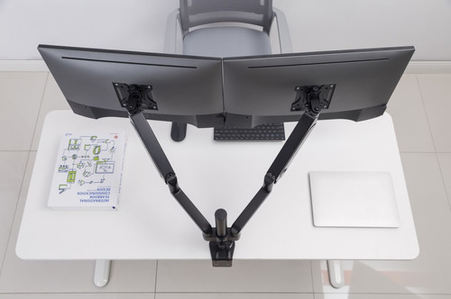 Gembird Adjustable Desk 2-display Mounting Arm for Monitors 17-32" 9kg