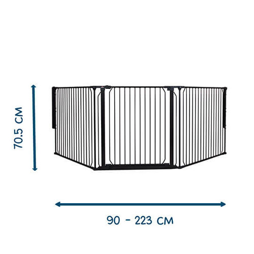Baby Dan Carl Wide X outdoor safety gate, black