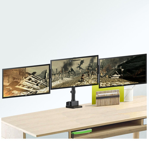 MacLean Triple Stand For 3 Monitor Screens 17-27" MC-811