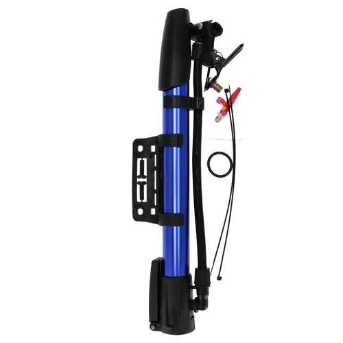 Bike Pump 44cm, metal, accessories, 1pc, assorted colours