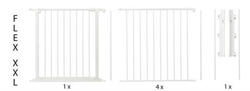 Baby Dan Safety Gate Flex XXL Wall-mounted Hearth Gate 90-350 cm, white