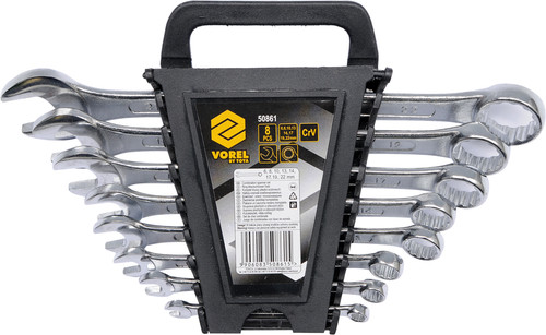 Vorel Combination Spanner Set 8pcs 6-22mm CrV