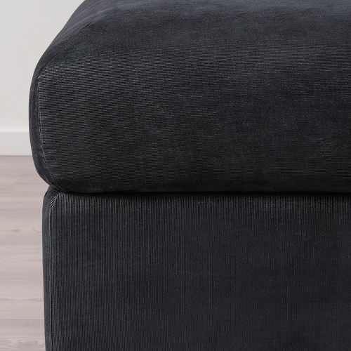 VIMLE Footstool with storage, Saxemara black-blue