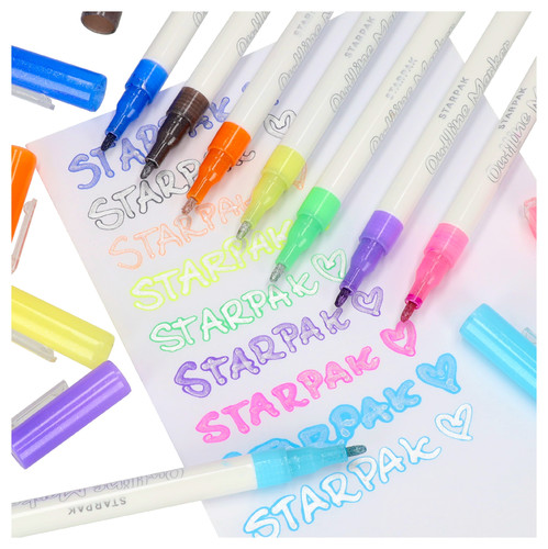 Starpak Outline Markers 8 Colours
