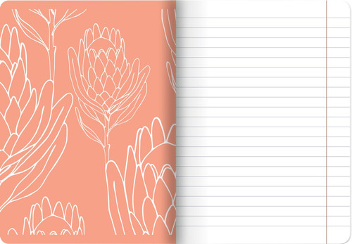 Notebook A5 60 Pages Lined Top2000 Flowers 10pcs, assorted