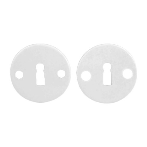 Door Escutcheon Gamar, round, white