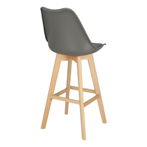 Bar Stool Norden Wood, high, PP, dark grey