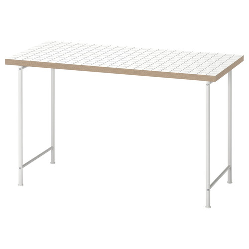 LAGKAPTEN / SPÄND Desk, white/anthracite, 120x60 cm