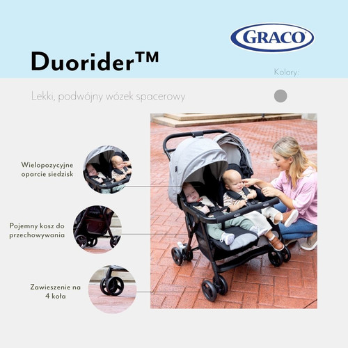 Graco DuoRider Double Stroller, up to 2x 15kg