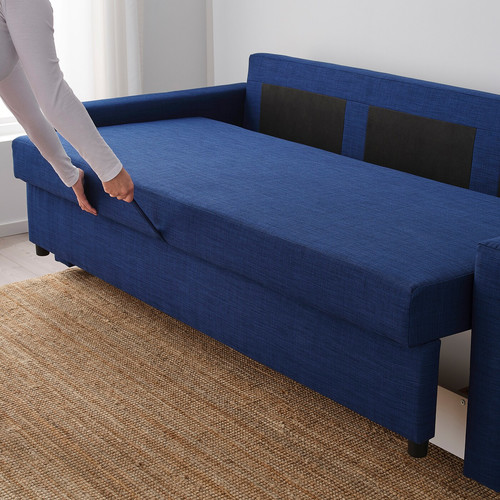 FRIHETEN 3-seat sofa-bed, Skiftebo blue