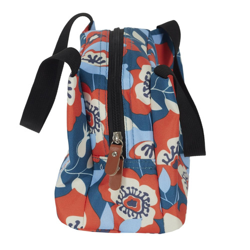 Thermal Lunch Bag Flower, blue-orange