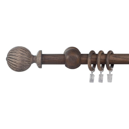 Wooden Curtain Rod 200 cm, oiled ash