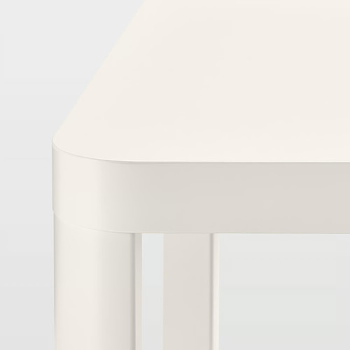 TINGBY Side table on casters, white, 50x50 cm