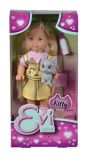Evi Love Doll with Kitty 1pc, assorted models, 3+
