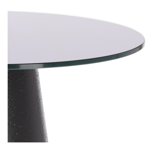 Coffee Table Soleilo 60cm, glass, round, black