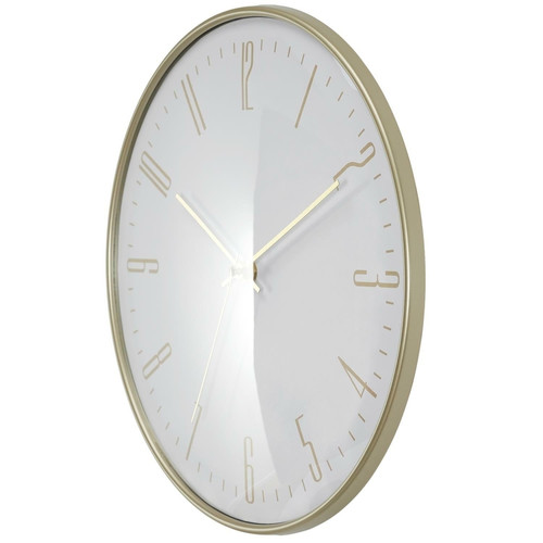 Wall Clock Luce, white/gold
